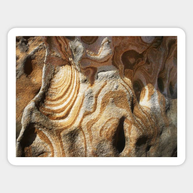 Sandstone Patterns #3 Sticker by rozmcq